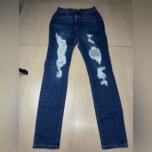 Aphrodite Midnight Blue Ripped Skinny Jeans